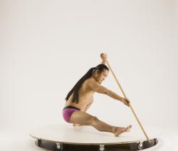 ELMER DIFFERENT SITTING POSES WITH SPEAR 